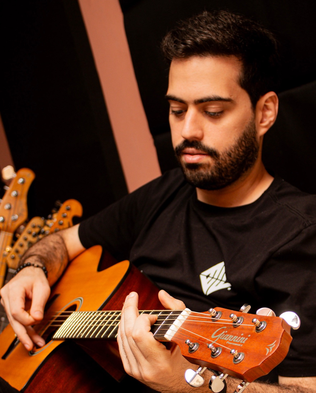 Guitarra e textura de arranjo em produção musical